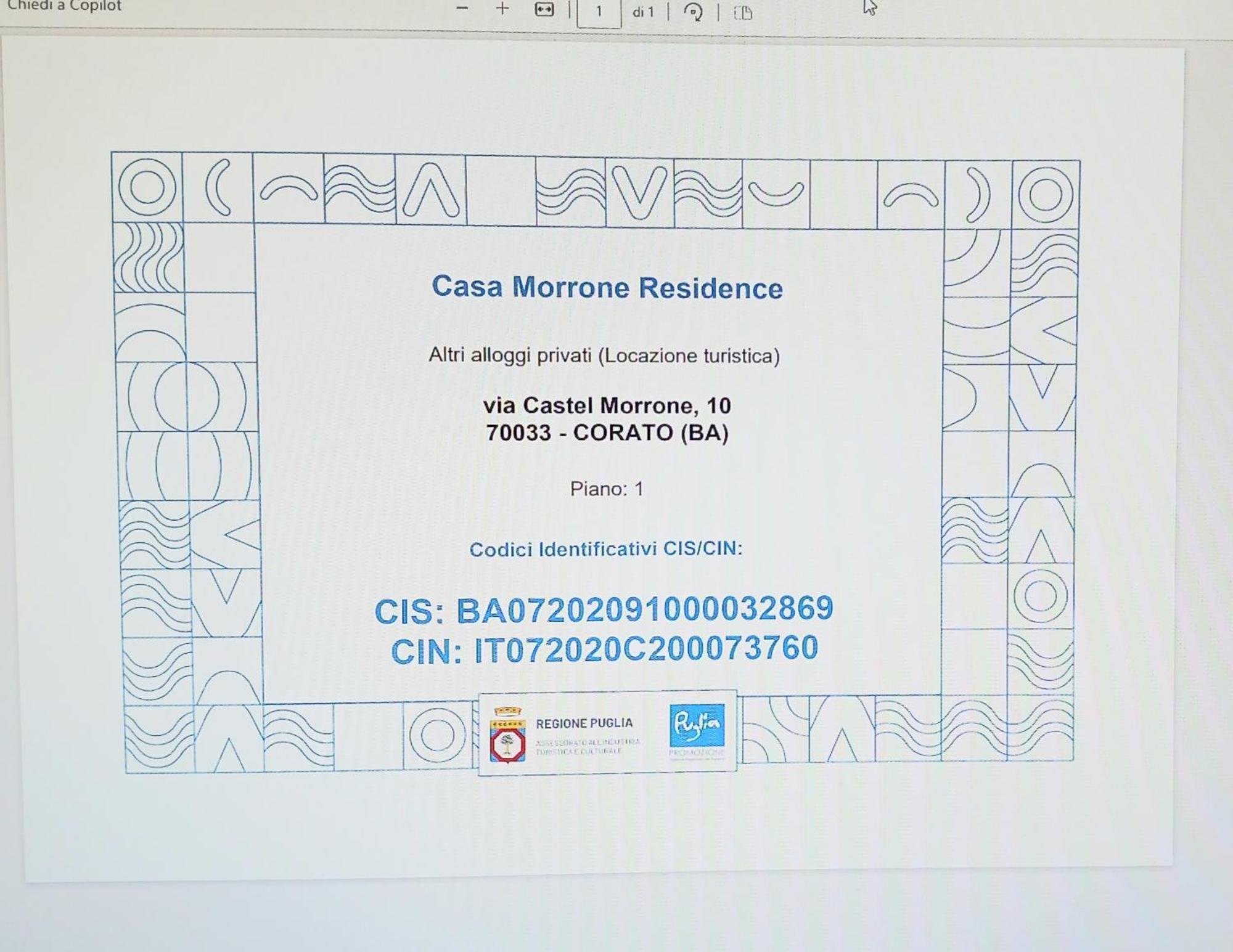 Casa Morrone Residence Corato Luaran gambar